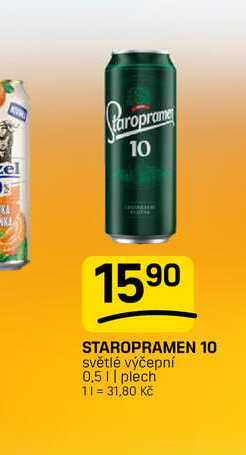 STAROPRAMEN 10 světlé výčepní 0,5|| plech