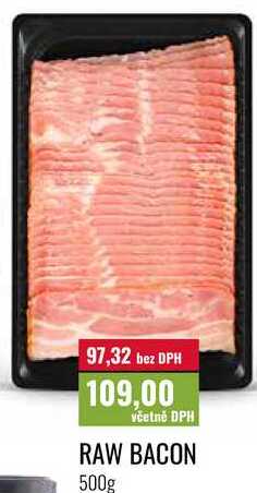 RAW BACON, 500g  