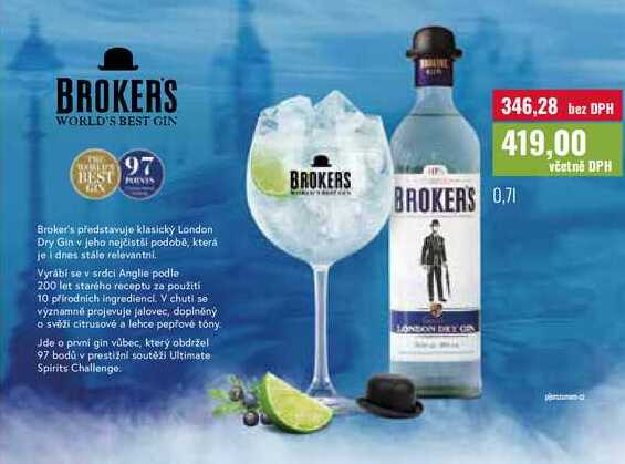 BROKERS WORLD'S BEST GIN 0,7l