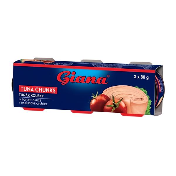 Giana Tuňák kousky v rajčatové omáčce tripack 3x80g