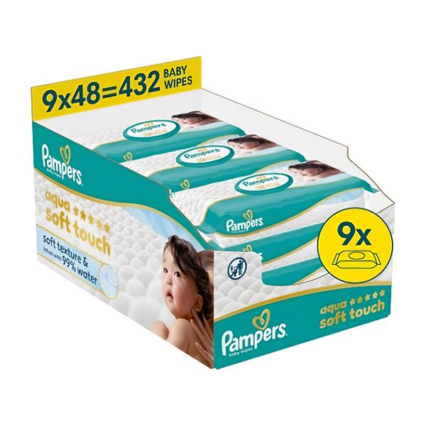Pampers Ubrousky Aqua Soft Touch (9x 48)