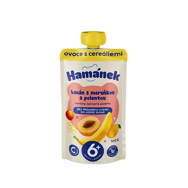 Hamánek Kapsička s banánem, meruňkou a polentou