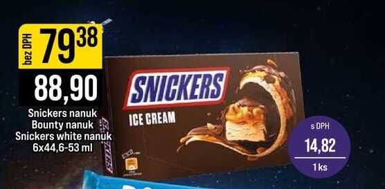 Bounty nanuk Snickers white nanuk 6x44,6-53 ml 