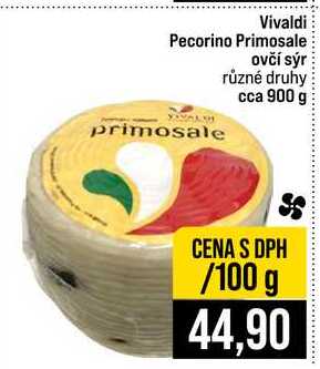 Vivaldi Pecorino Primosale primosale ovčí sýr různé druhy cca 900 g 100g