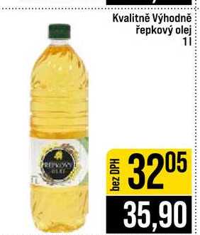 Kvalitně Výhodně řepkový olej 1l