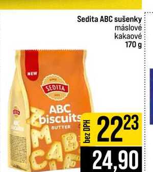 Sedita ABC sušenky máslové kakaové 170 g 