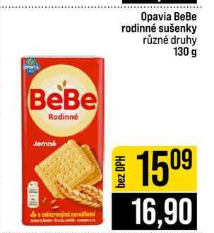Opavia BeBe rodinné sušenky různé druhy 130 g 