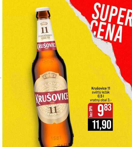 Krušovice 11 světlý ležák 0,5l