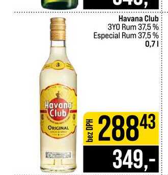 Havana Club 3YO Rum 37,5% Especial Rum 37,5% 0,7l