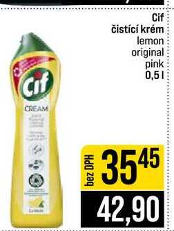 Cif čistící krém lemon original pink 0,5l 