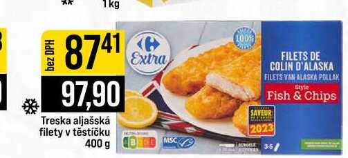 Treska aljašská filety v těstíčku 400 g
