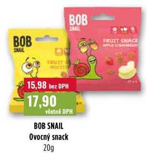 BOB SNAIL Ovocný snack 20g