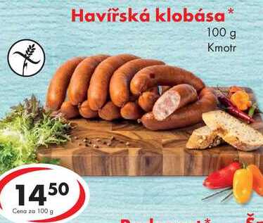 Havířská klobása, 100 g