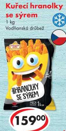 Kuřecí hranolky se sýrem, 1 kg