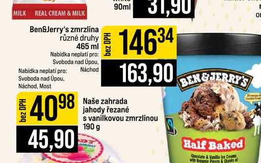 Ben& Jerry's zmrzlina různé druhy 465 ml