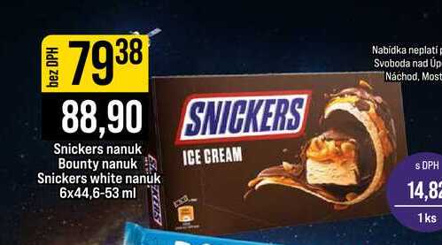 Snickers nanuk Bounty nanuk Snickers white nanuk 6x44,6-53 ml 