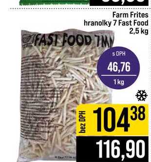 Farm Frites hranolky 7 Fast Food 2,5 kg 