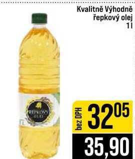 Kvalitně Výhodně řepkový olej 1l