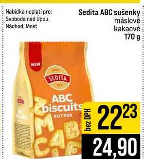 Sedita ABC sušenky máslové kakaové 170 g
