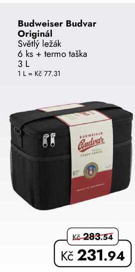 Budweiser Budvar Originál Světlý ležák 3 L  v akci