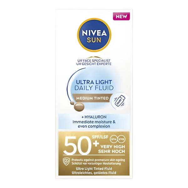 Nivea Sun Face Invisible Ultra Light Daily Fluid Tinted Medium