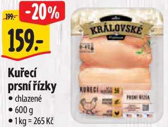 Kuřecí prsní řízky, 600 g