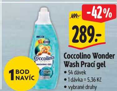 Coccolino Wonder Wash Prací gel, 54 dávek