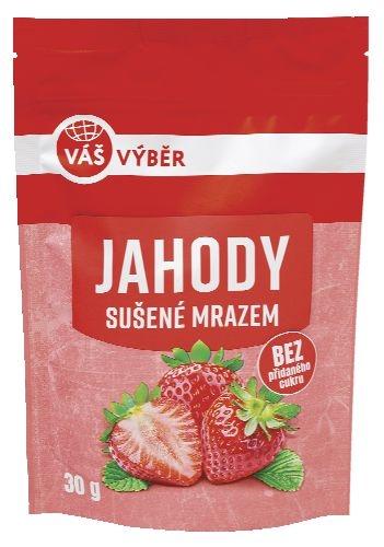 VÁŠ VÝBĚR Jahody sušené mrazem, Jahoda, ananas, banán, borůvka sušené mrazem, 30 g