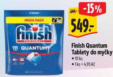 Finish Quantum Tablety do myčky, 111 ks