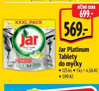   Jar Platinum Tablety do myčky 125 ks  