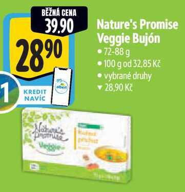 Nature's Promise Veggie Bujón, 72-88 g