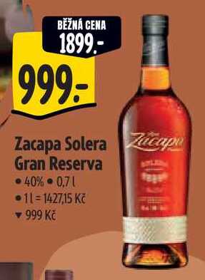 Zacapa Solera Gran Reserva, 0,7 l