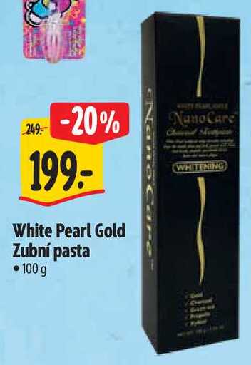 White Pearl Gold Zubní pasta, 100 g