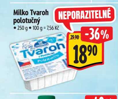 Milko Tvaroh polotučný 250 g