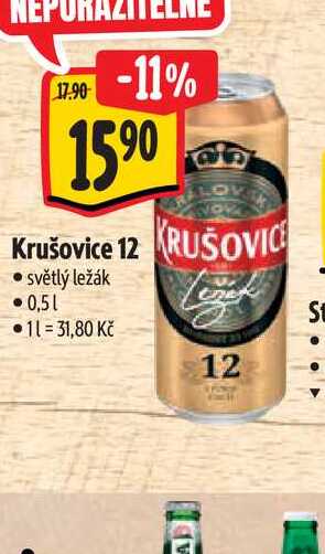 Krušovice 12 0,5 l