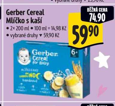 Gerber Cereal Mlíčko s kaší 2× 200 ml