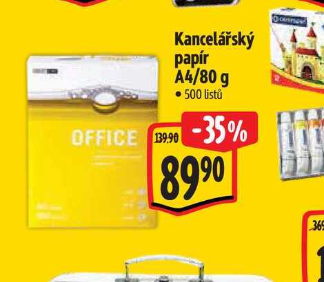 Kancelářský papír A4/80 g 500 listů