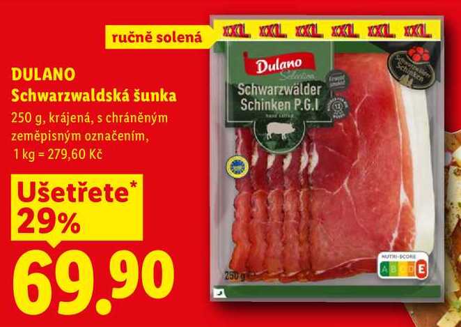 DULANO Schwarzwaldská šunka, 250 g