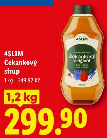 4SLIM Čekankový sirup, 1,2 kg