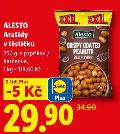 ALESTO Arašídy v těstíčku, 250 g