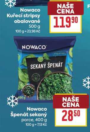 Nowaco Špenát sekaný porce, 400 g