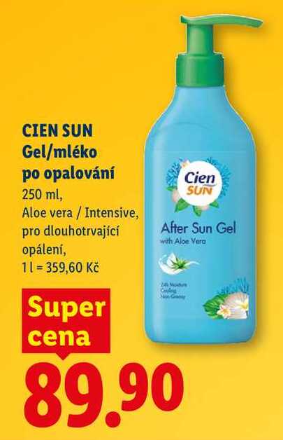 CIEN SUN Gel/mléko po opalování, 250 ml