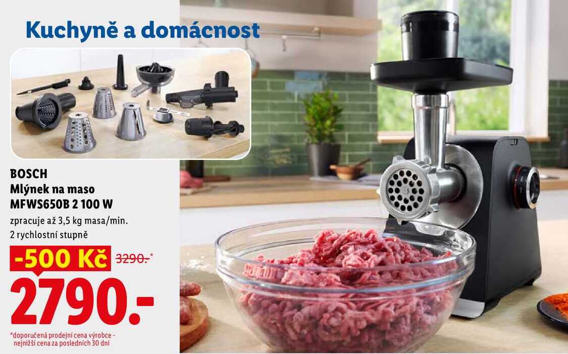 BOSCH Mlýnek na maso MFWS650B 2 100 W