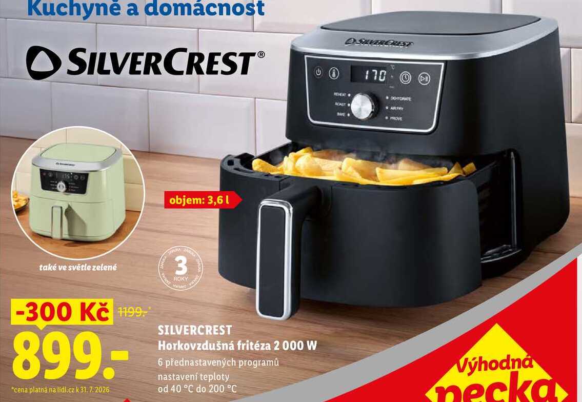 SILVERCREST Horkovzdušná fritéza 2 000 W
