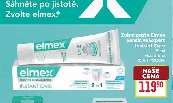 Zubní pasta Elmex Sensitive Expert Instant Care 75 ml