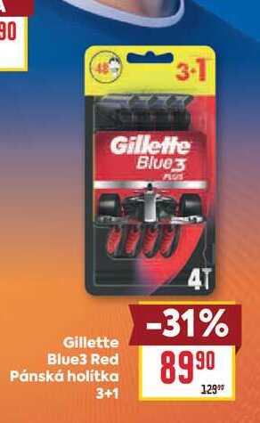 Gillette Blue3 Red Pánská holítka 3+1