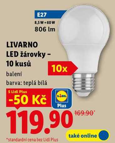 LIVARNO LED žárovky - 10 kusů