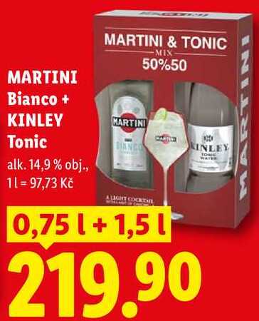 MARTINI Bianco + KINLEY Tonic, 0,75 l + 1,5 l