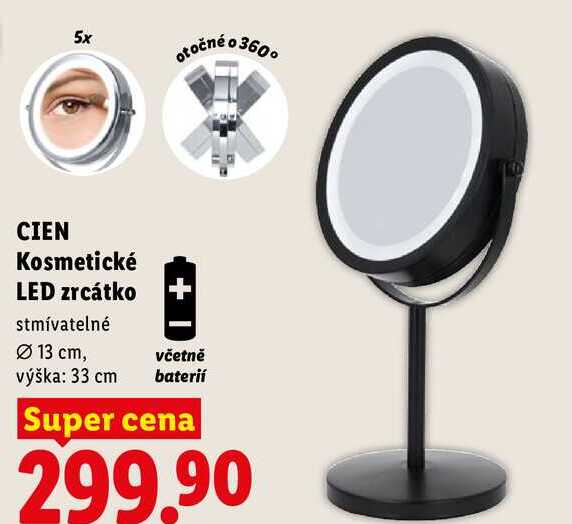 CIEN Kosmetické LED zrcátko
