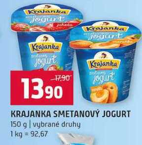 KRAJANKA SMETANOVÝ JOGURT 150 g vybrané druhy